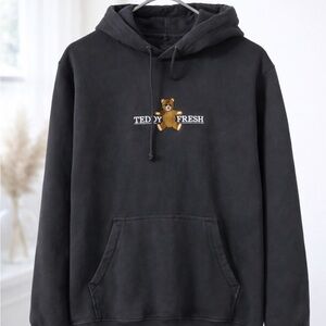 Teddy Fresh Dark Grey hooded sweatshirt. small